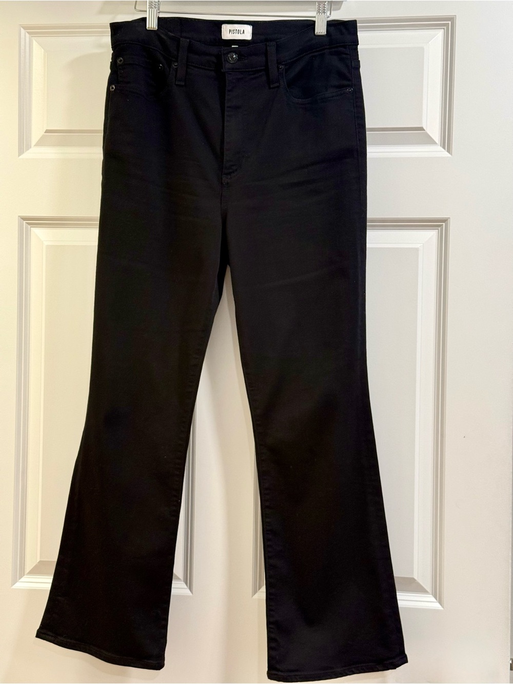 Pistola Black Lennon Cropped Finished Hem Mini Boot Flare Jeans
